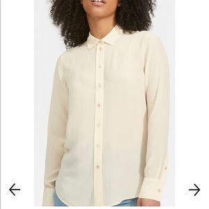 Everlane Clean Silk Yellow Buttondown Size 2